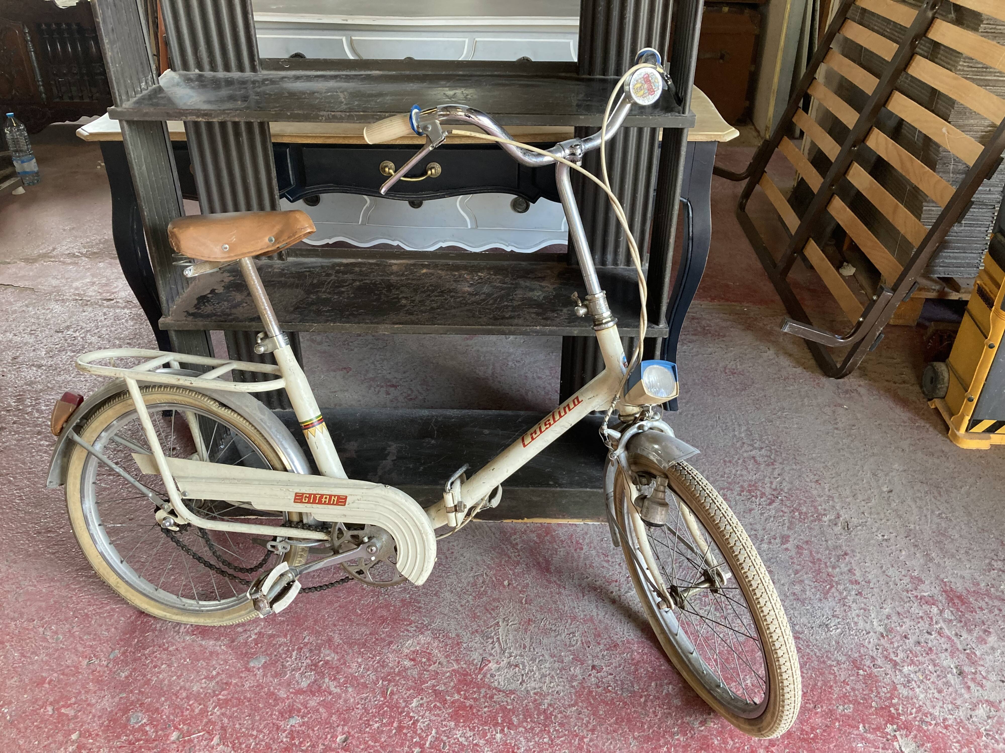 Foldable children's bike cicli motorcycle gypsy white vintage years 70