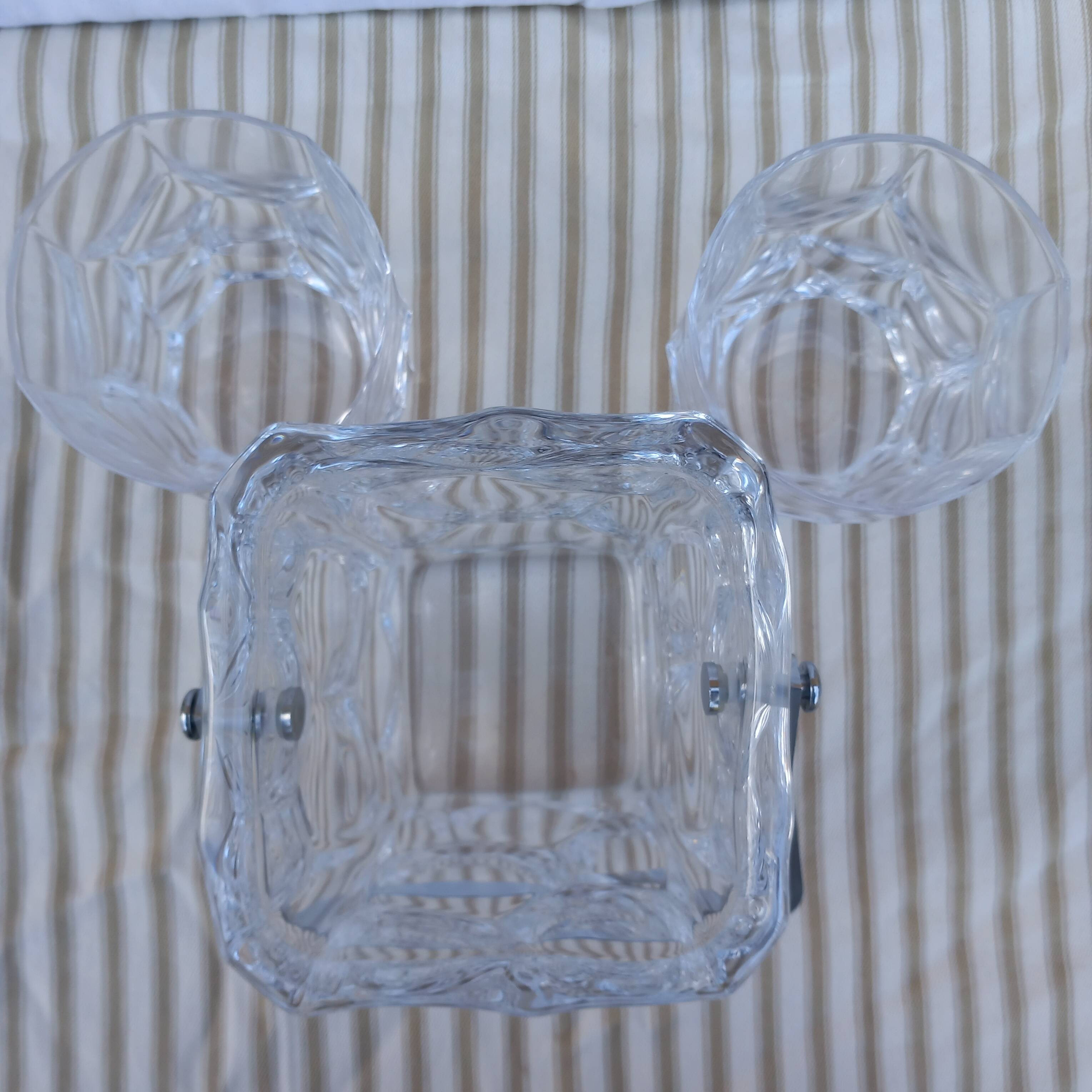Ice bucket and 2 vintage whisky glasses in Sèvres crystal