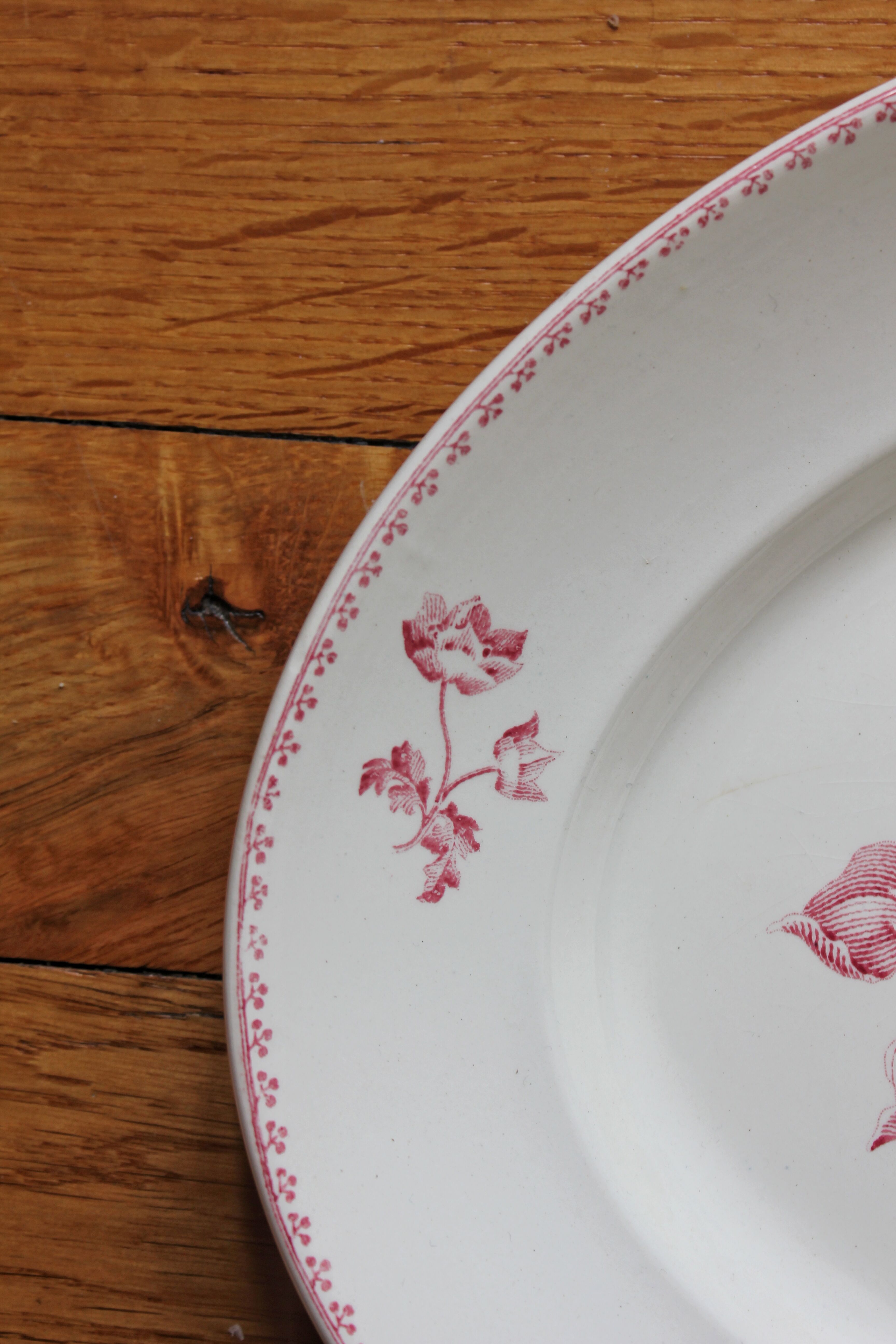 Oval flat in iron earth model "Fontanges" U&C Sarreguemines