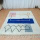Handmade Berber rug 2/2m square