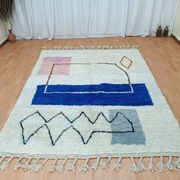 Handmade Berber rug 2/2m square