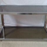 Coffee table modernist design metal and glass