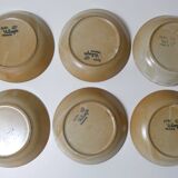 6 Vintage Village Stoneware Soup Plates