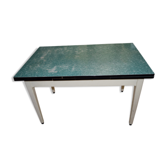 Year 60 formica table with extension cord and drawer