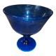 Glass cup of Biot, cobalt blue