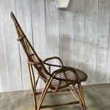 Fauteuil rotin vintage