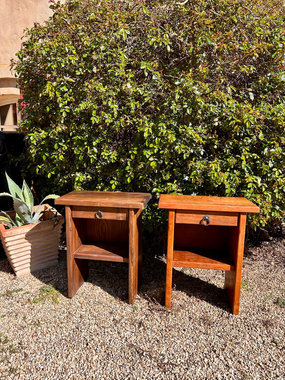 Brutalist bedside tables
