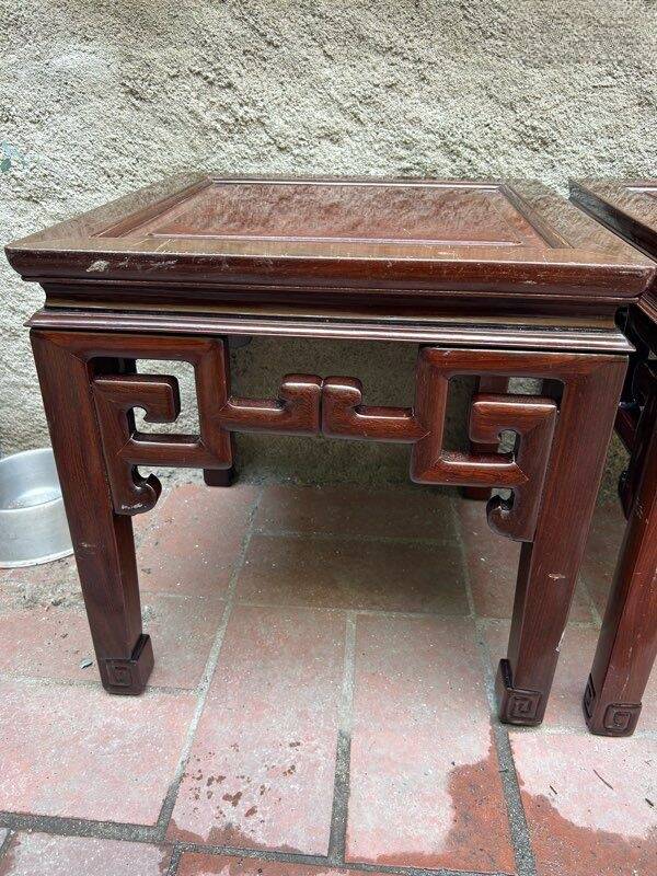 2 tables basses style asiatique