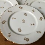 12 dessert plates in Limoges porcelain