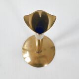 Vintage 1970 soliflore vase in gilded brass