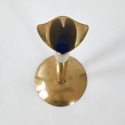 Vintage 1970 soliflore vase in gilded brass