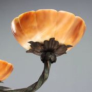 Antique Art Nouveau metal chandelier with 6 lights, Italy, 20th century.