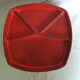 8 vintage ceramic red fondue plates
