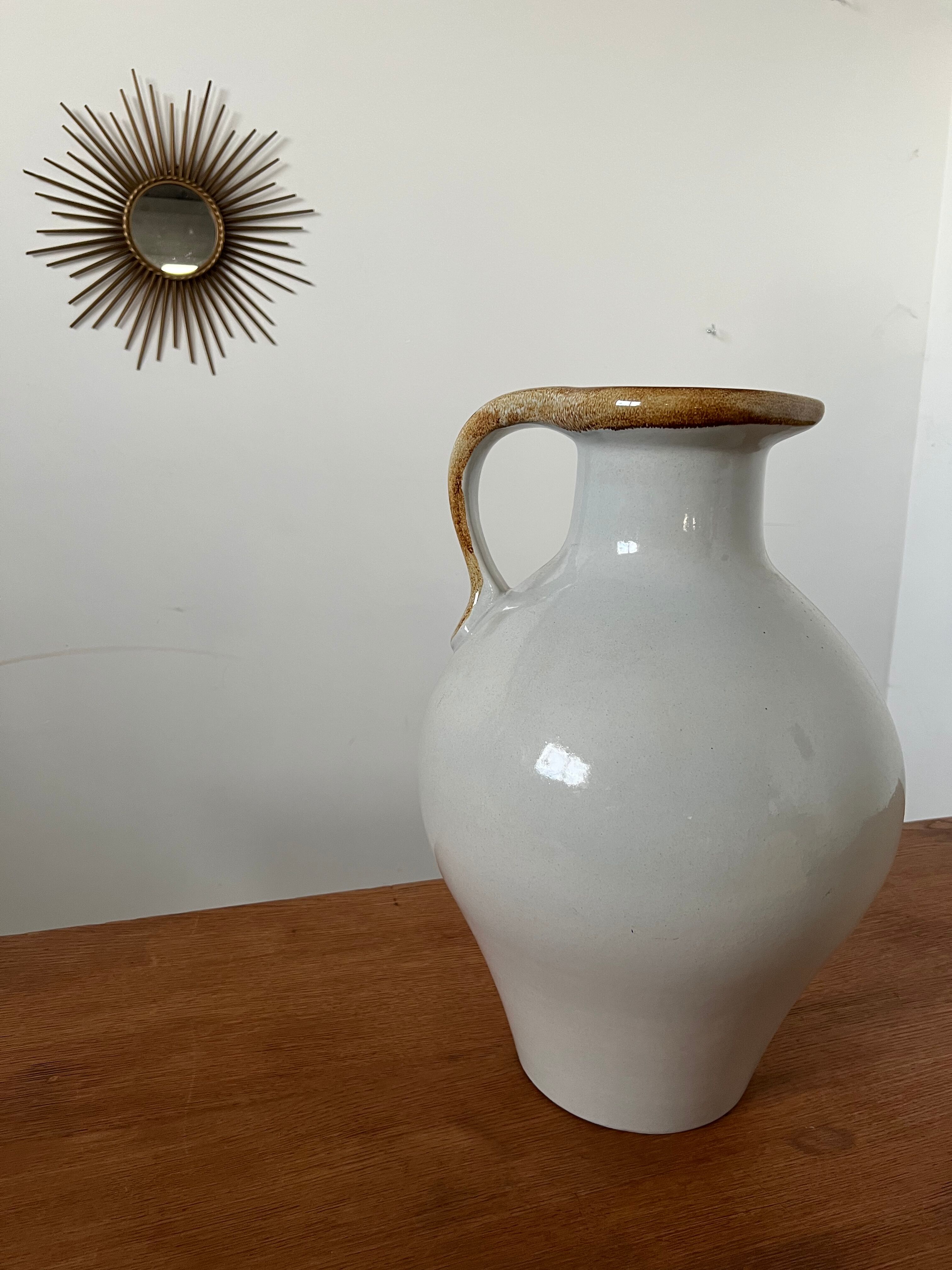 Pichet en céramique des années 50 St Clement vintage XXL 50 cm