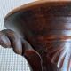 Scarified ceramic vase with twisted handle - African style