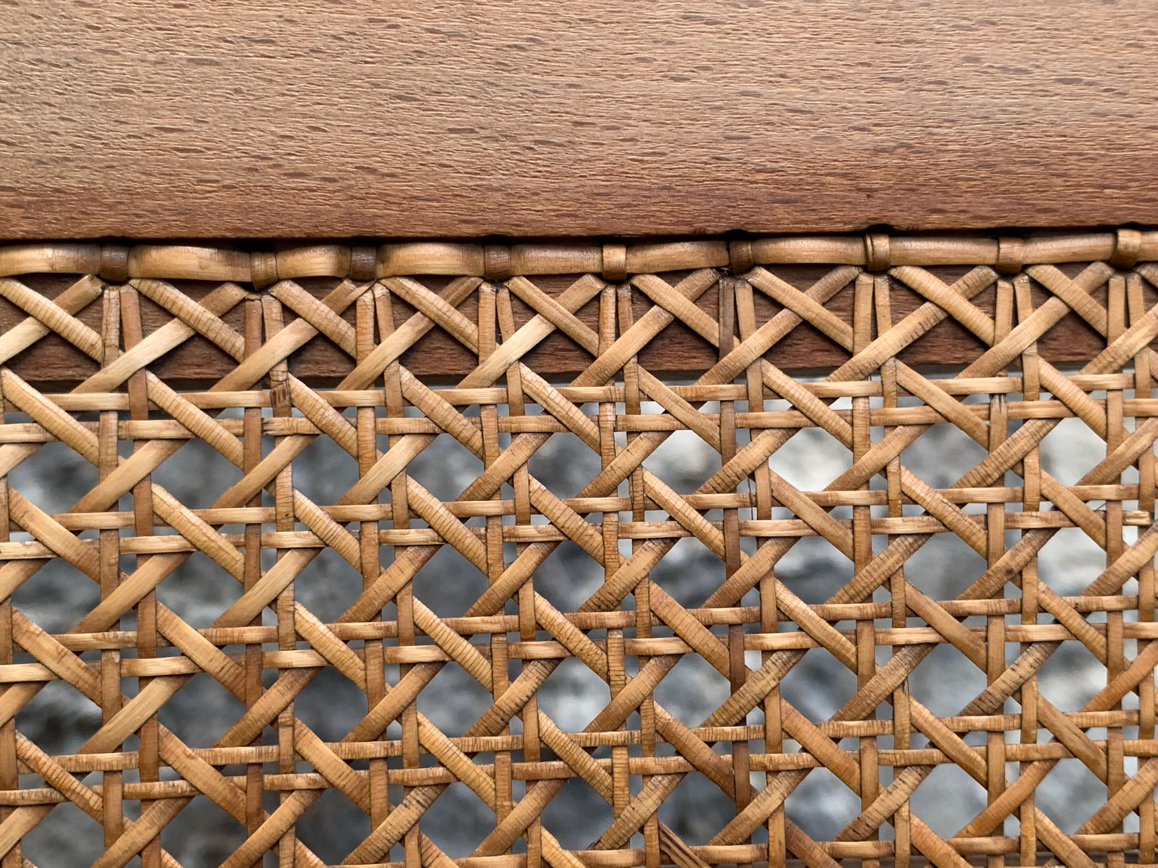 Barber's armchair in wood cannage and straw 1900