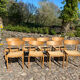 8 dining chairs in oak  w/ paper cord