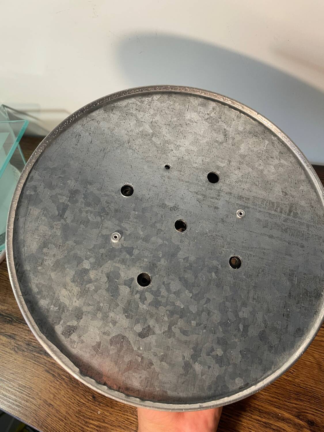 Pair of vintage design metal and glass wall lights