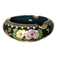 Ashtray, pocket emptier in brass and cloisonné enamel, floral decoration, China