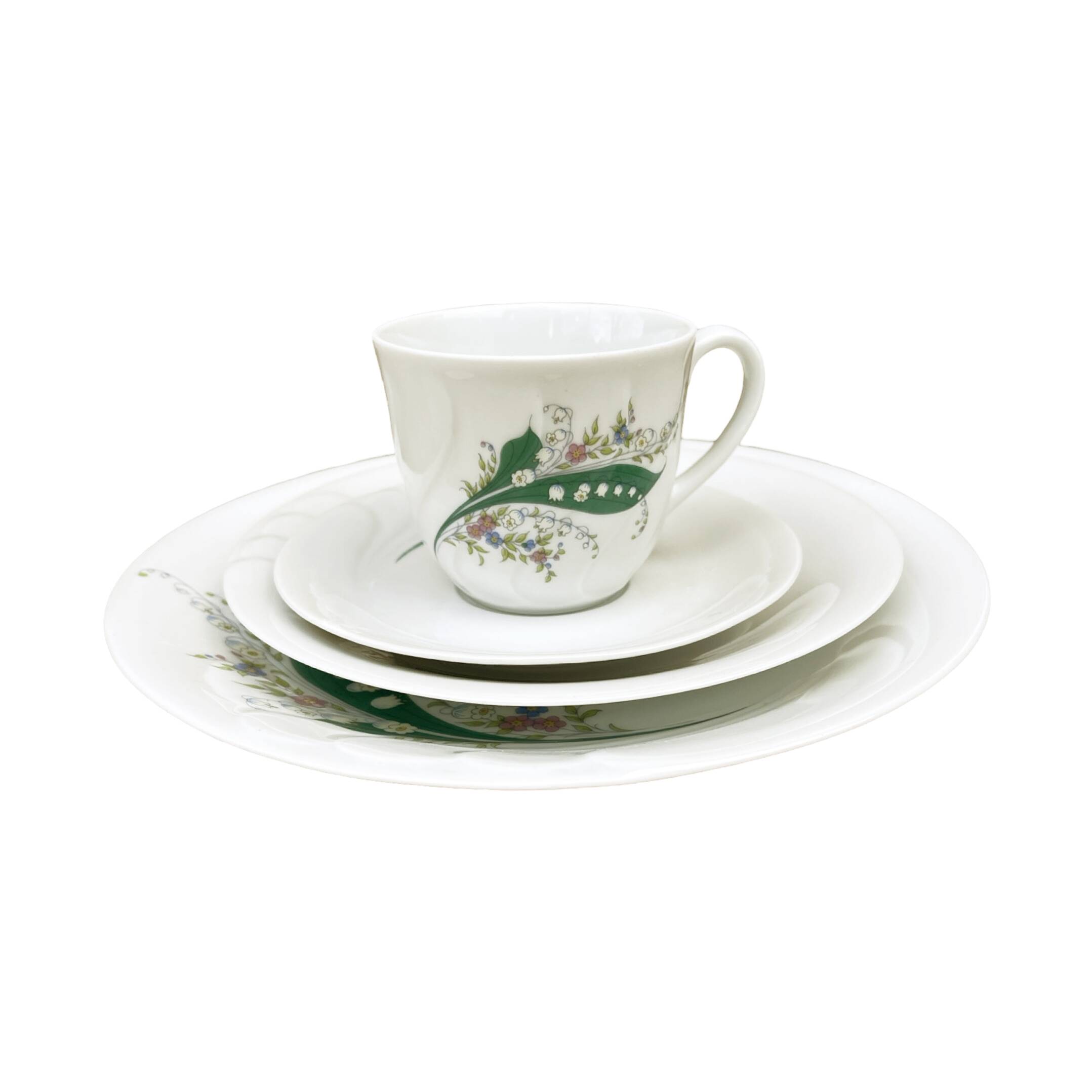 Porcelain breakfast set Wawel, Poland 1980s - set of 4