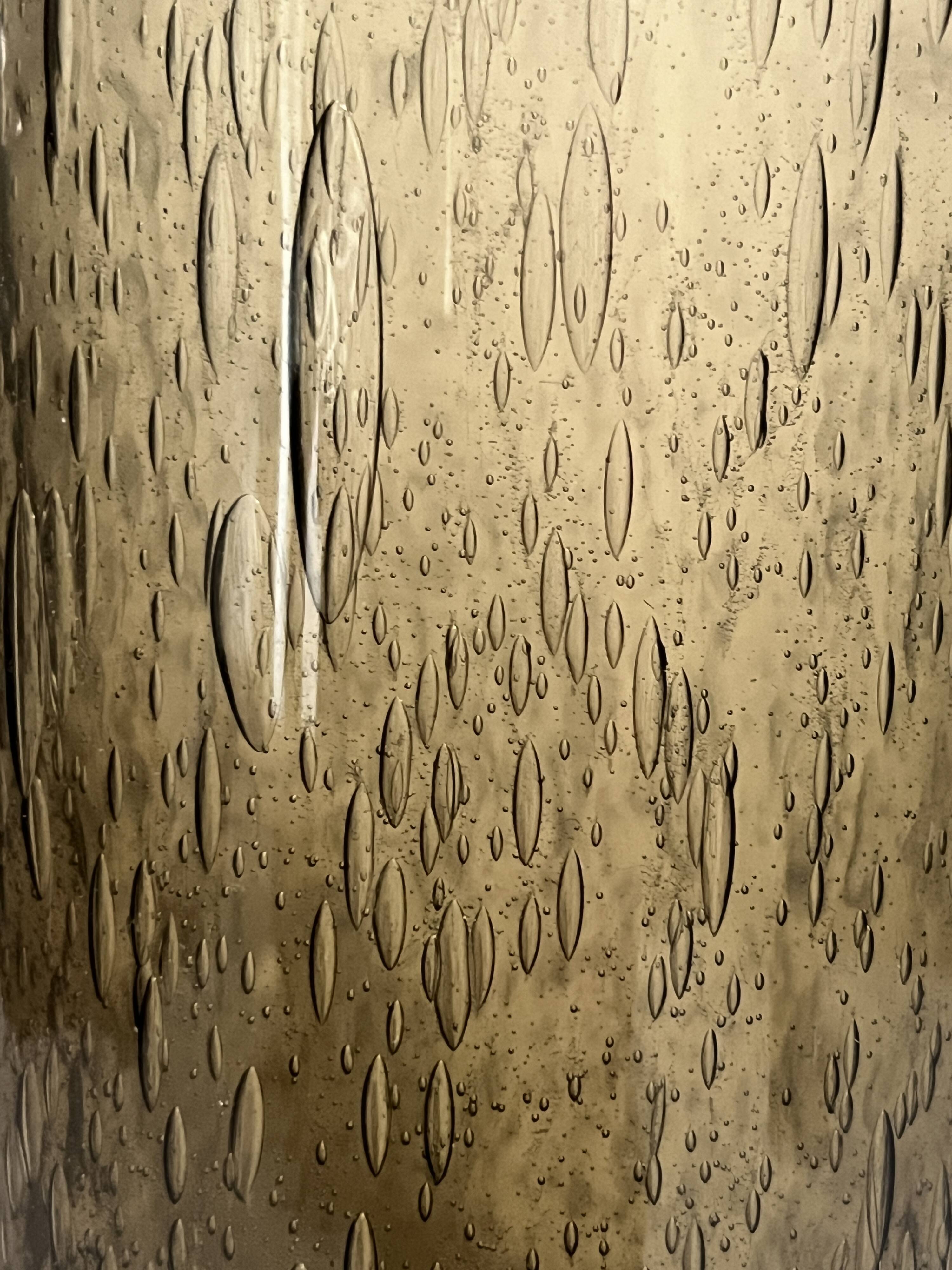 Large smoked and blown glass vase, Verrerie de Bendor 1950