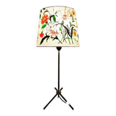 Mid-Century Modern Table Lamp in Brass with Vintage Gucci Shade