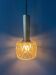Lampe à suspension en verre cristal du milieu du siècle