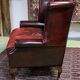 Chesterfield 2-seater leather-eared sofa from the 80s