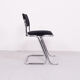 Tubular chrome chairs with black corduroy, set of 4