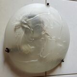 Art nouveau style glass luminaire