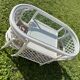 Vintage White Rattan/Bamboo Garden Furniture Set with 2 Chairs and a Stool