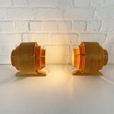Pair of V-327 pine wall lights Hans-Agne Jakobsson for AB Markaryd, 1960