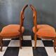 Paire de chaises basses chauffeuses style Louis Philippe