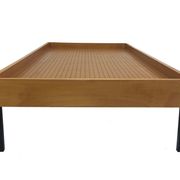 Lit d'appoint vintage en bouleau design métal années 60
