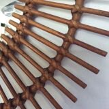 Rattan free-form mirror from the 50s and 60s