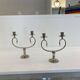 Silver Plated Pair Double Swan Candelabra Candleholders Sculptural 1970s