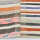 7x9 Mid Century Modern Handmade Striped Vintage Kilim Rug, 184x271Cm