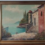 Oil painting on canvas signed Rossini