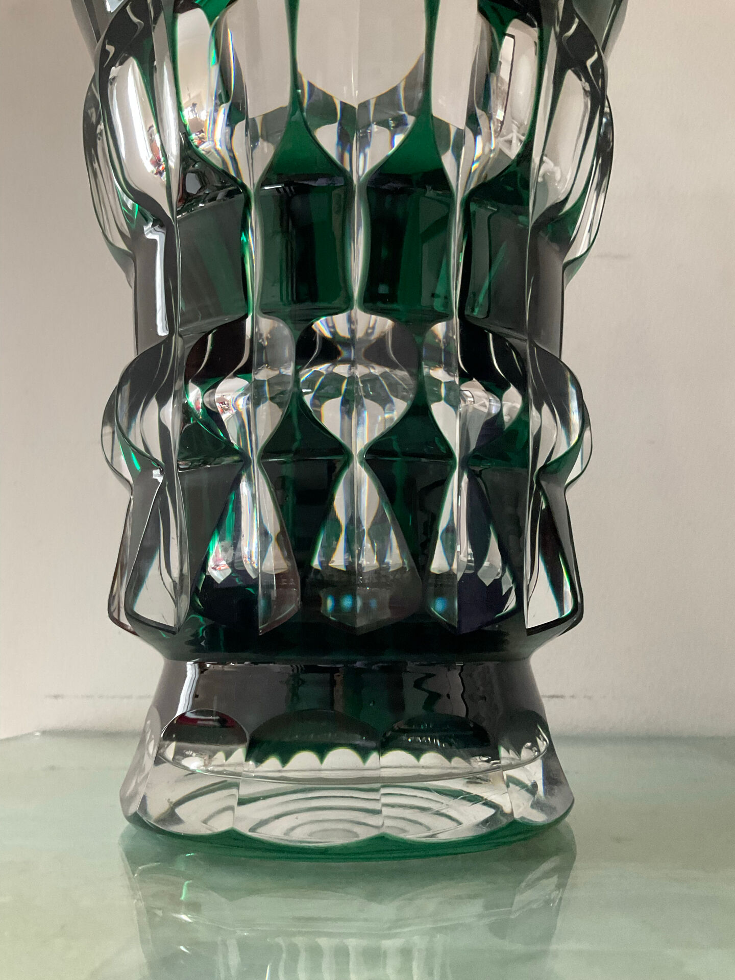 Crystal vase from Val St Lambert from the 1950s.