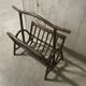 1970s rattan magazine rack