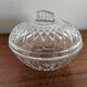 Arcoroc "Diamant" pressed glass sugar bowl – 1970s