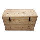 Old curved travel trunk, in pine, stripped 98x60x65