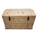 Old curved travel trunk, in pine, stripped 98x60x65