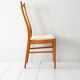 Lot de 4 chaises scandinaves vintage en hêtre des années 1950