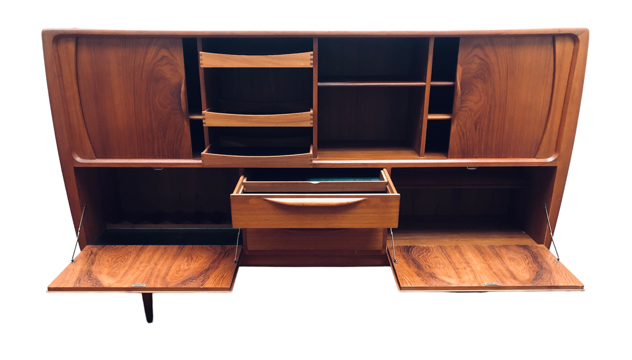 "Curtain" sideboard by Johannes Andersen and Uldum. Model U-18. Denmark (1965)