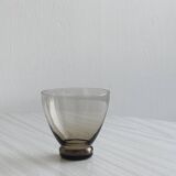 4 thin smoked glass water glasses