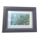 Purple striped wooden frame