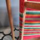 Vintage wooden folding chairs and basque fabric