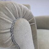 1970s, Danish relax armchair, light green furniture velour