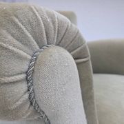 Fauteuil relax danois des années 1970, velours d'ameublement vert clair